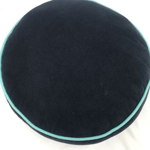 Pottery Barn Colorful Paisley Crewel Stitch Round Decor Toss Pillow - Picture 7 of 13